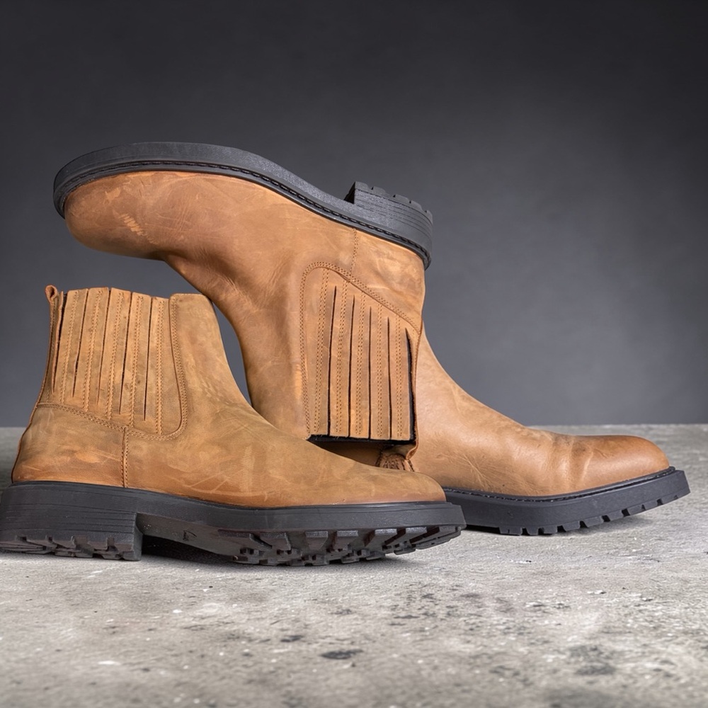 Clarks woman‎ Tan Chelsea Work Boots - Casual Slip-On Ankle Boots